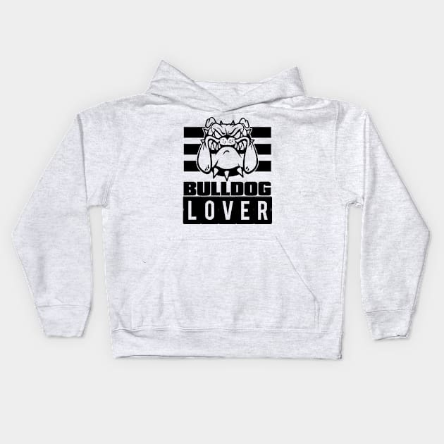 Bulldog Lover Kids Hoodie by helloshirts